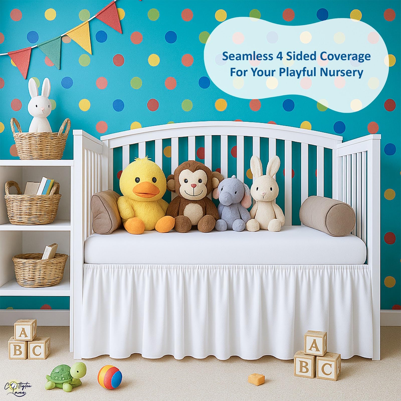 Cottington Lane natural cotton fabric feels gentle against baby skin.