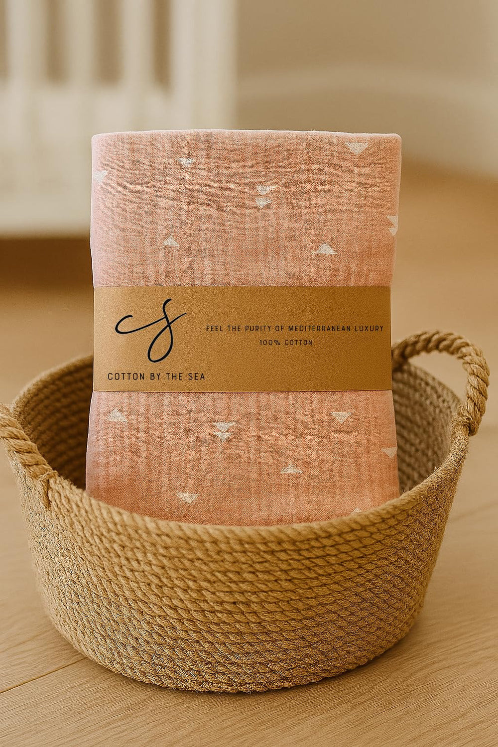 Cotton by the Sea brick blanket enhances nursery decor while keeping baby comfortable