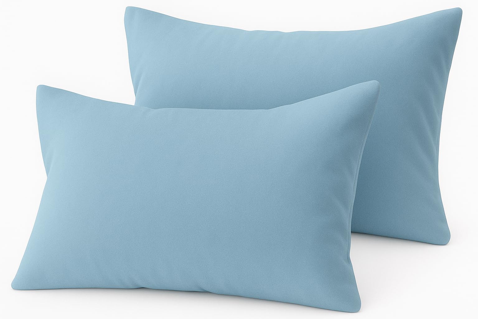 Cotton Stich light-blue toddler pillowcase front view—soft, breathable fabric for kids.