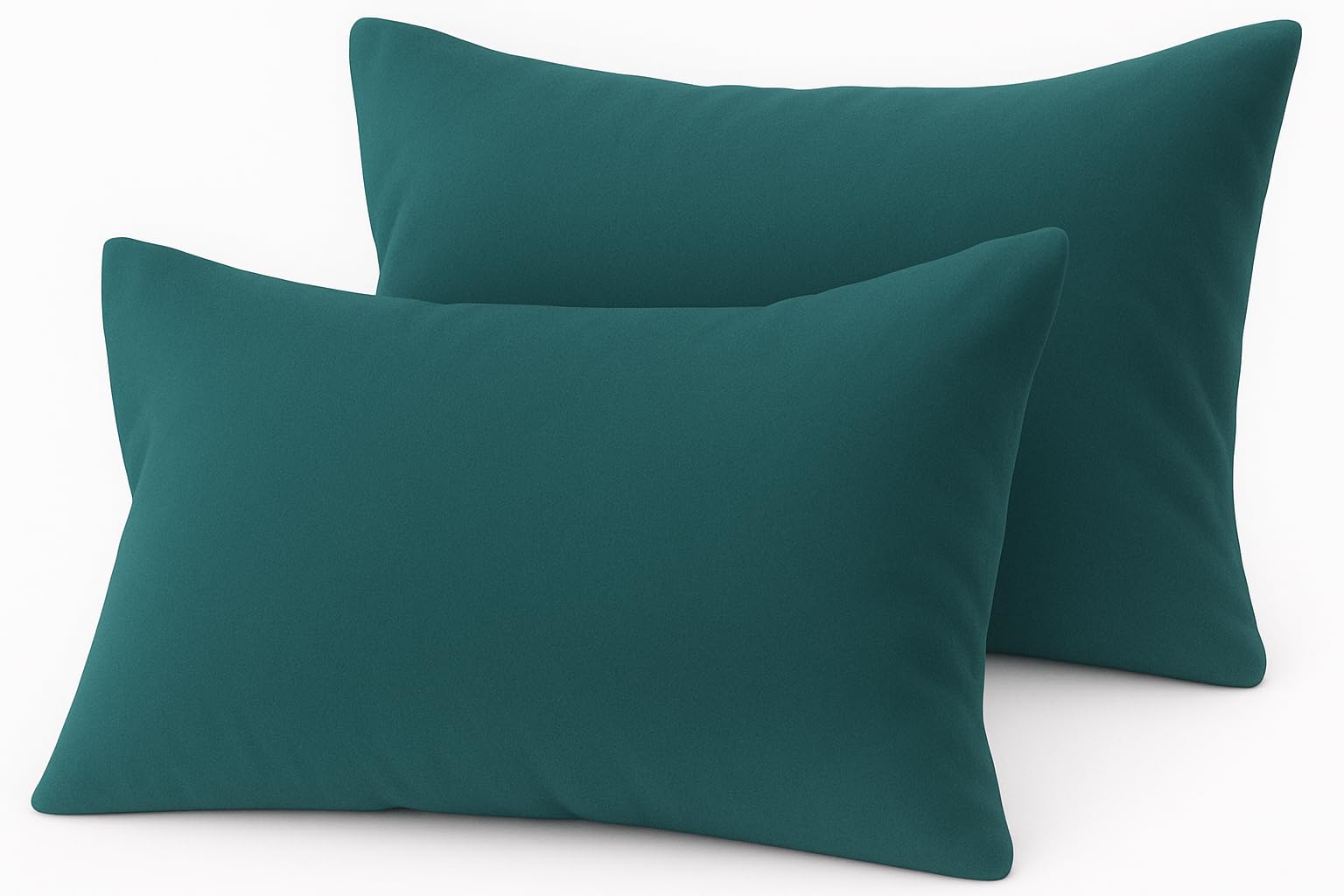 Cotton Stitch 2-pack mini teal pillowcases, ideal for nursery and travel.