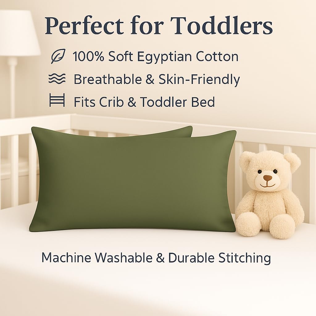 COTTON STICH mini pillowcase with secure closure for easy pillow changes.