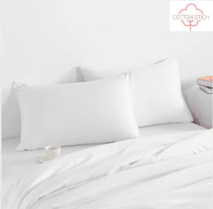 COTTON STICH mini pillowcase white close-up fabric showing smooth texture