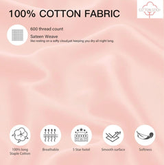 COTTON STICH pink solid toddler pillowcase in nursery setting