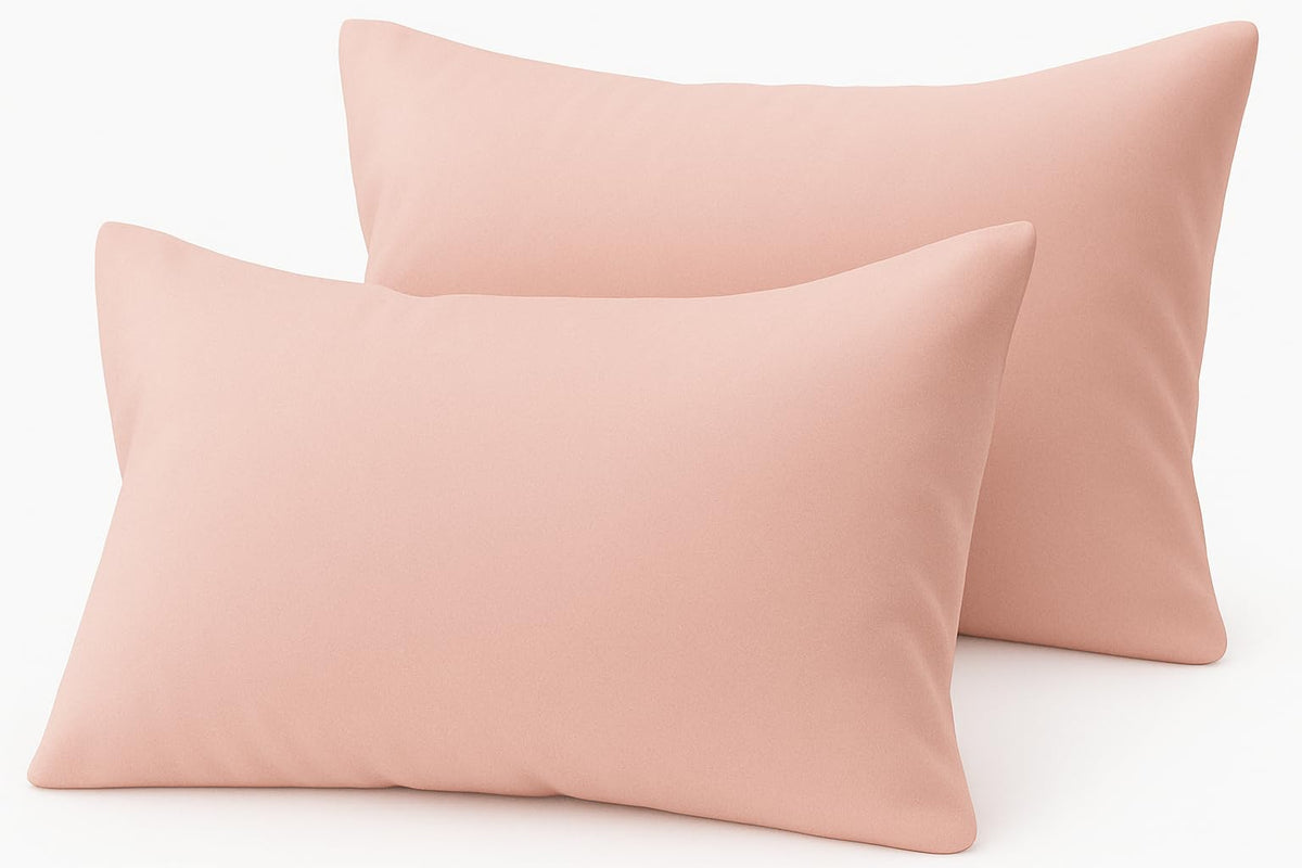 Cotton Stich Toddler Pillowcase blush texture close-up for soft, breathable naps