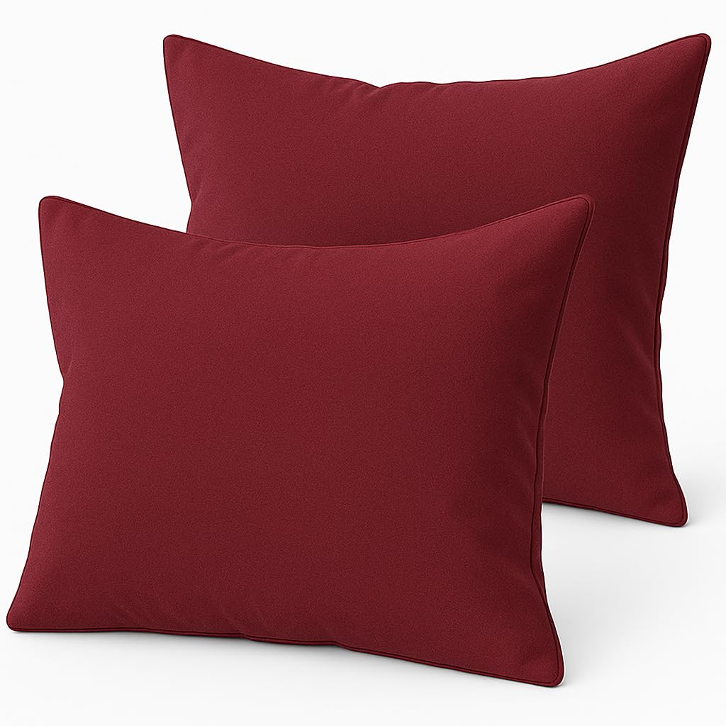 Cotton Stich burgundy toddler pillowcase solid color for cozy naps.