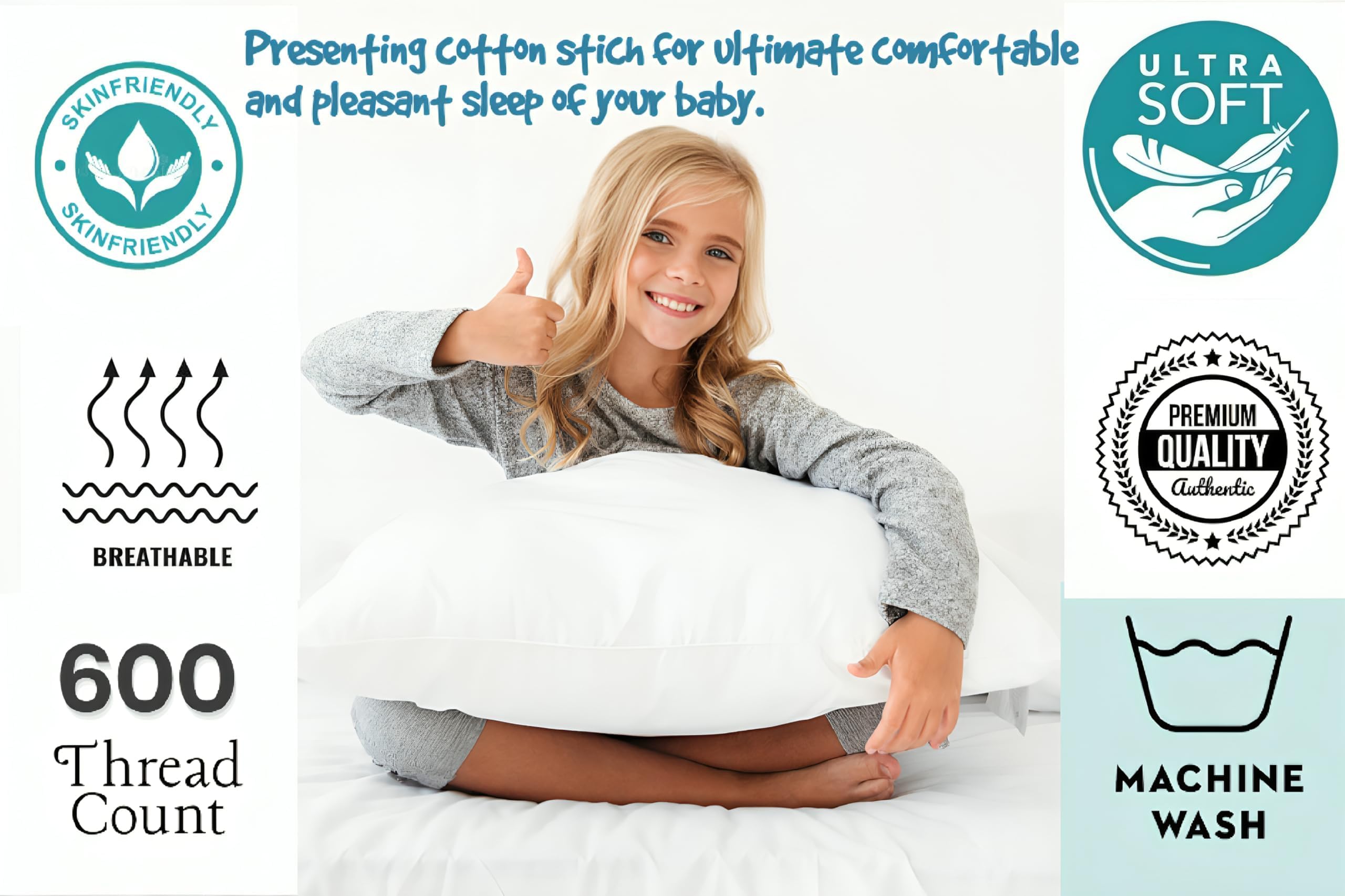 Cotton Stich fade-resistant pillowcase stays soft after washing.