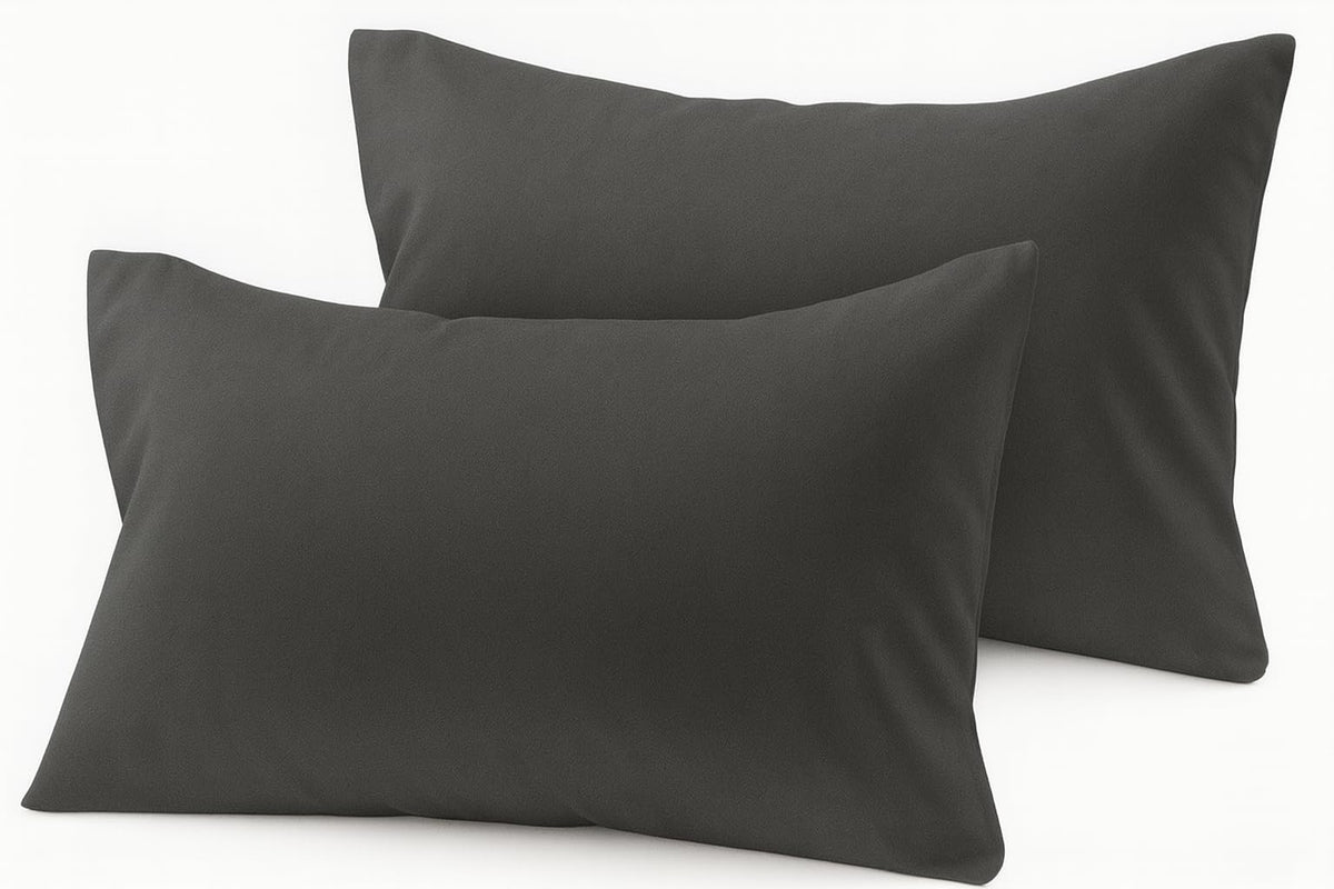 Cotton Stich toddler pillowcase dark grey close-up texture for softness
