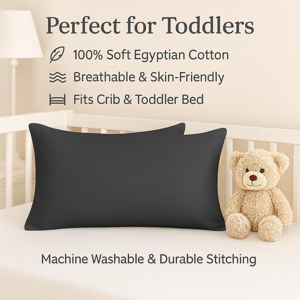 Cotton Stich toddler pillowcase with zipper closure for secure fit