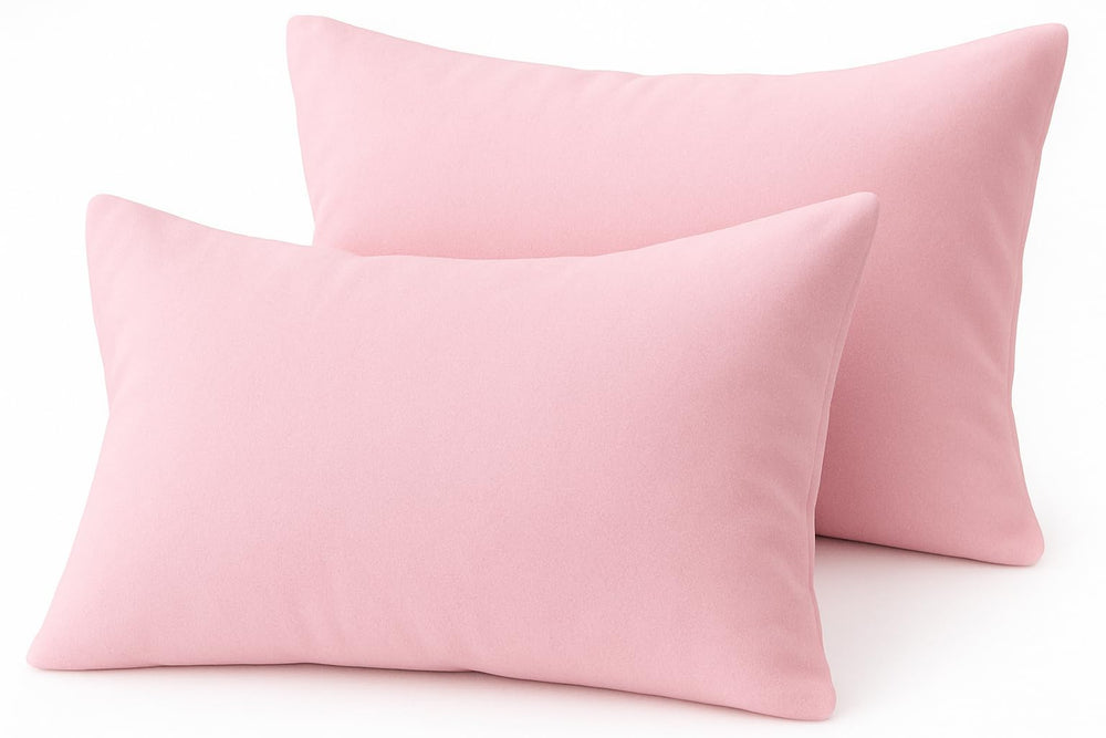 Cotton Stich toddler pink 14x20 pillowcase for mini pillows, breathable and safe for kids.