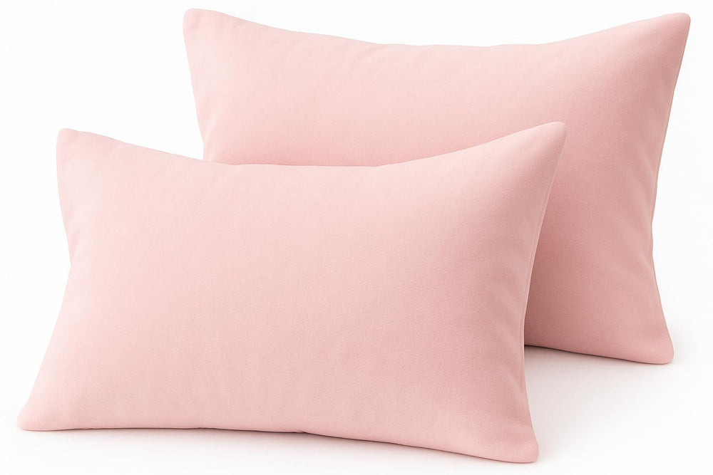 COTTON STICH toddler pillowcase pink solid with zipper for easy use.