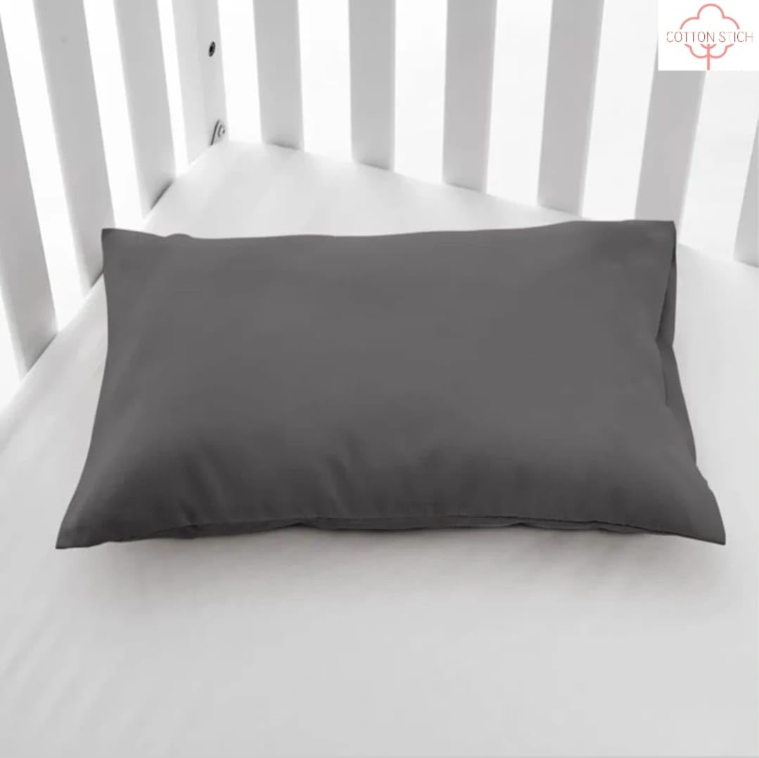 Cotton Stich mini pillowcase features secure zipper closure.