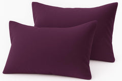 Cotton Stich Toddler Pillowcase Set in plum—soft, breathable fabric for cozy naps.