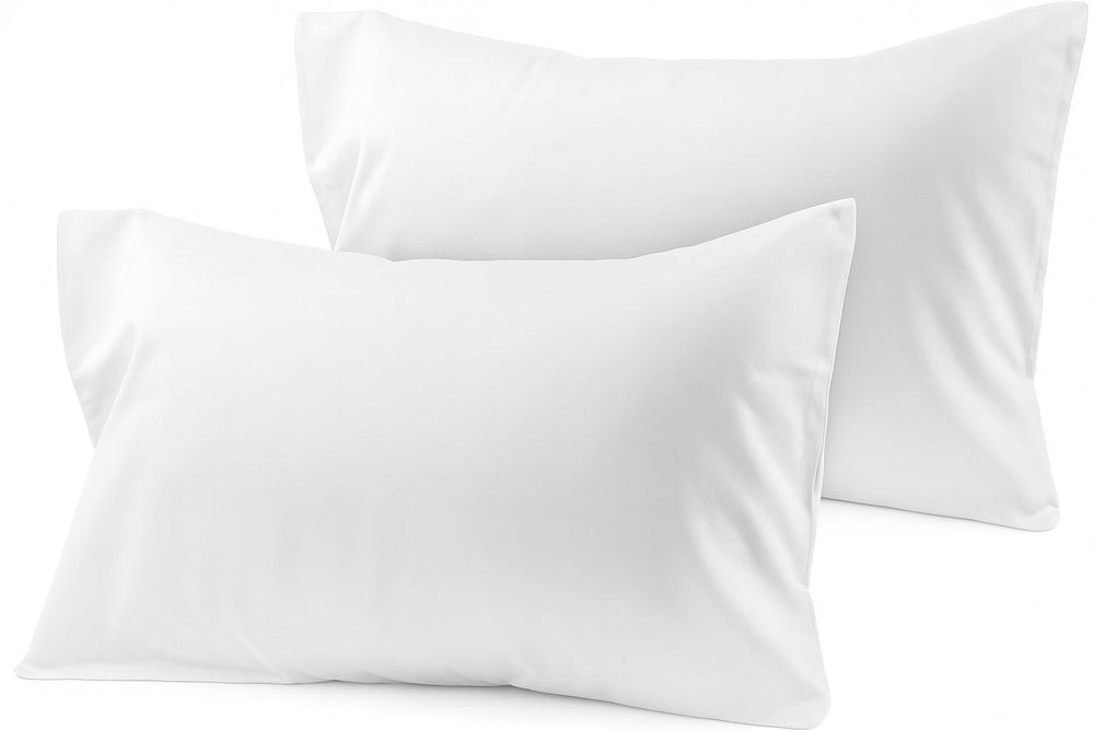 COTTON STICH toddler pillowcase set 2 white 12x16 front view for kids
