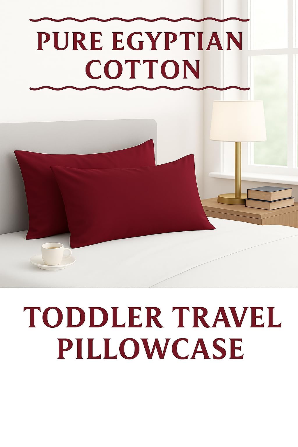 Cotton Stich toddler pillowcase with envelope closure for easy insertion.