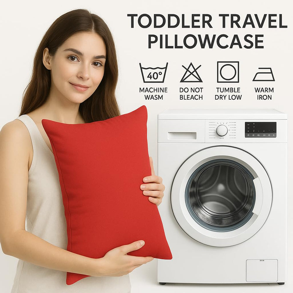 COTTON STICH travel mini-pillowcase ideal for nursery use.