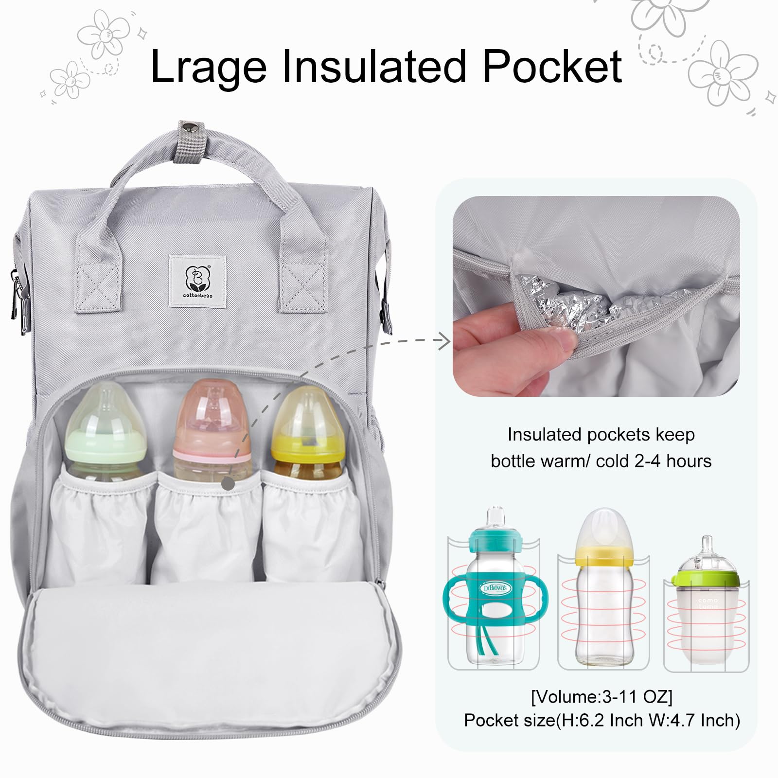 CottonBEBE stroller straps offer hands-free carrying on the go.