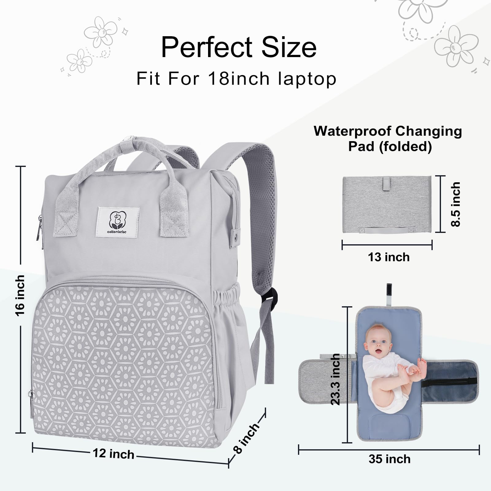 CottonBEBE waterproof material resists spills for daily reliability.
