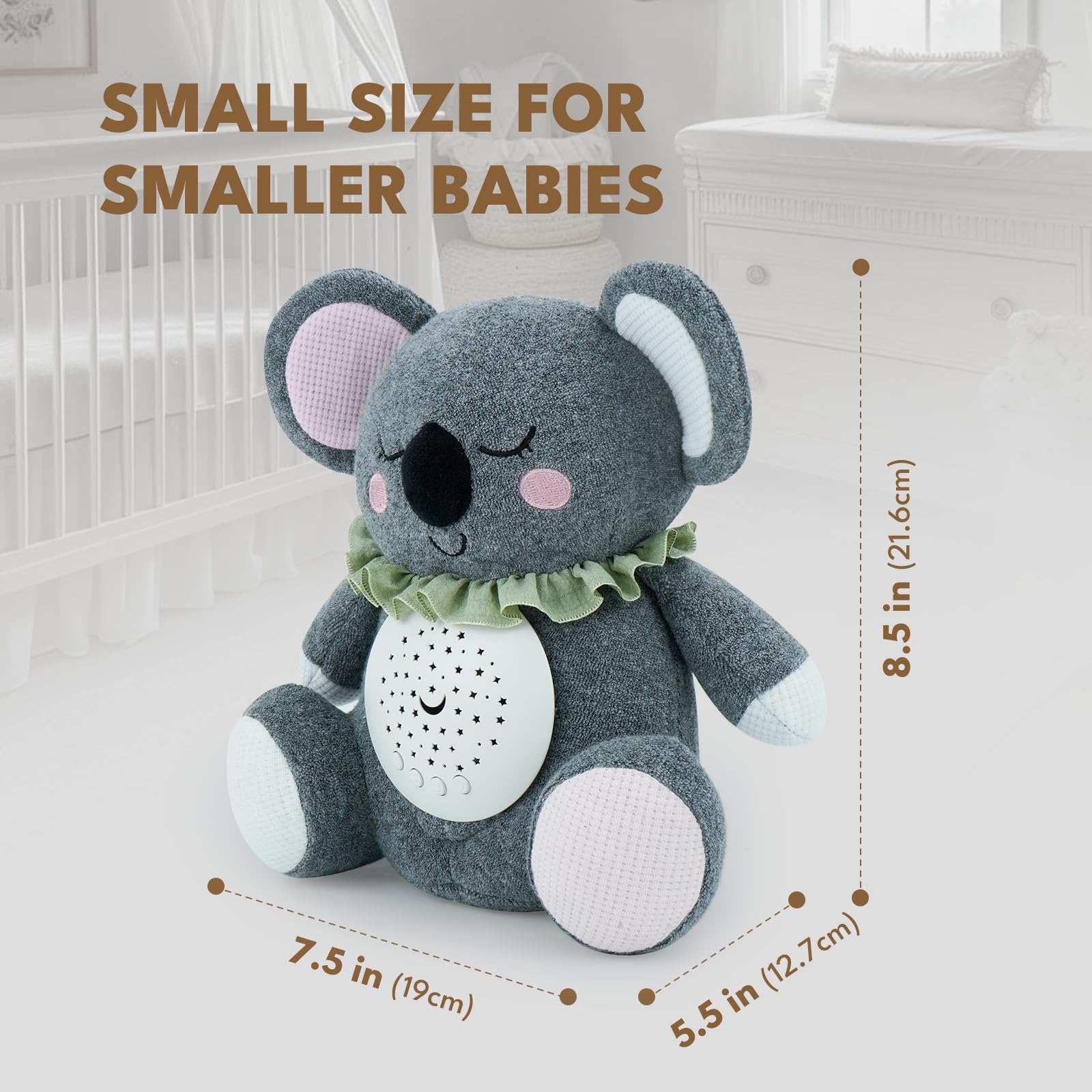 COTTONBEBE lullaby and white noise soothe crying babies at nap time.