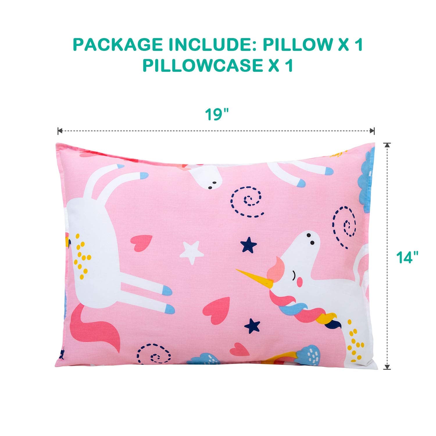 Cottonblue pillowcase with certified dyes stays bright after washes