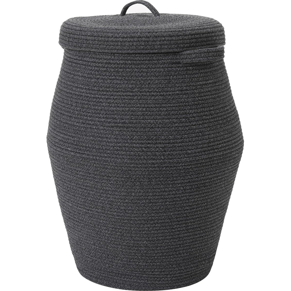 Cottonphant 26x20 tall cotton rope basket with lid for tidy bedroom storage.