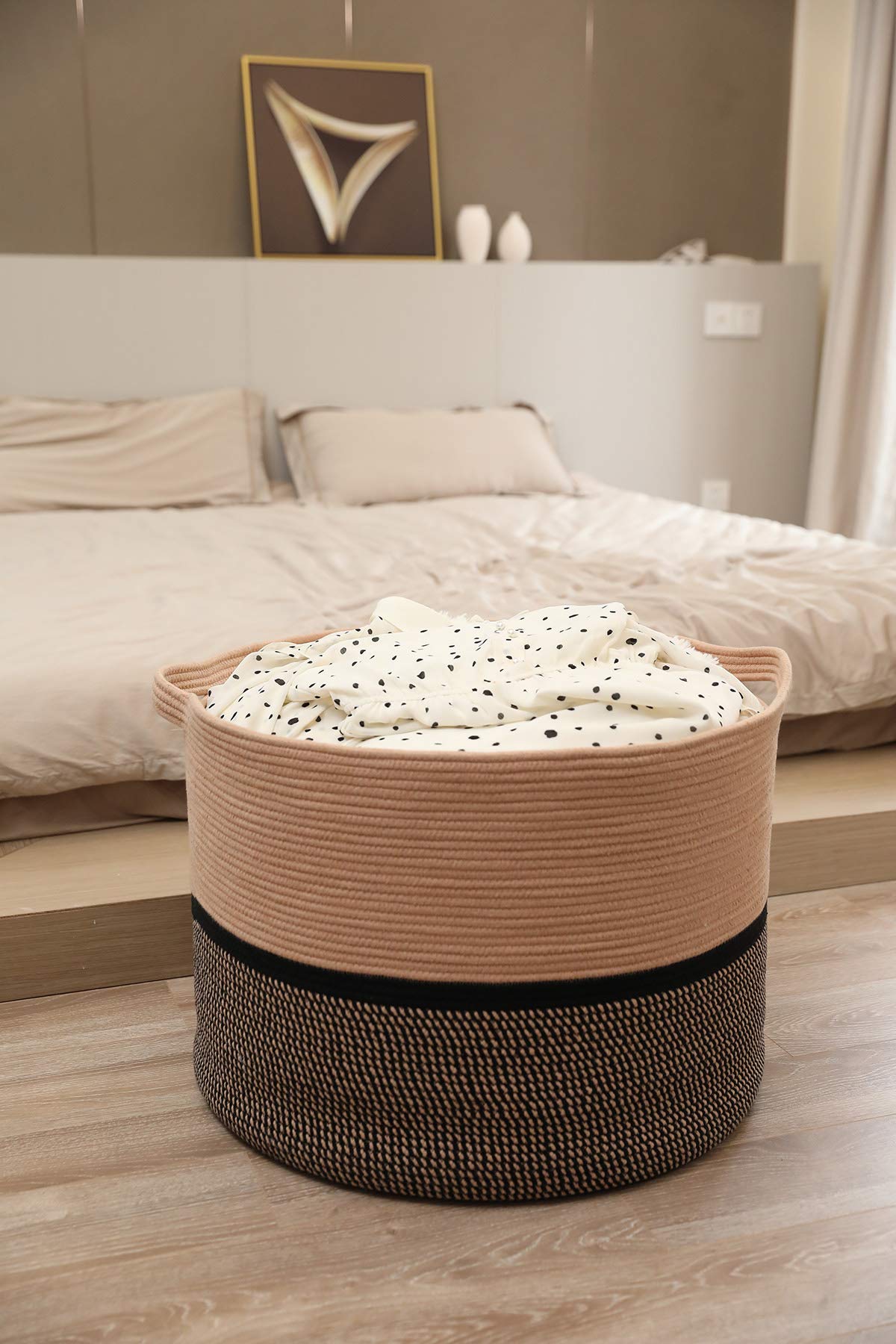 Cottonphant bedroom decor basket adds warmth and organization.