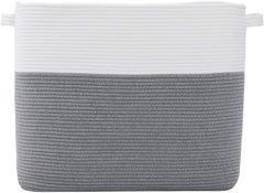 Cottonphant mega rectangular basket stands sturdy for clutter-free living room storage.