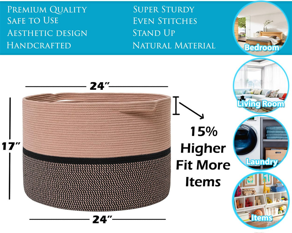 Cottonphant pure cotton luxury basket with soft texture and reliable durability.