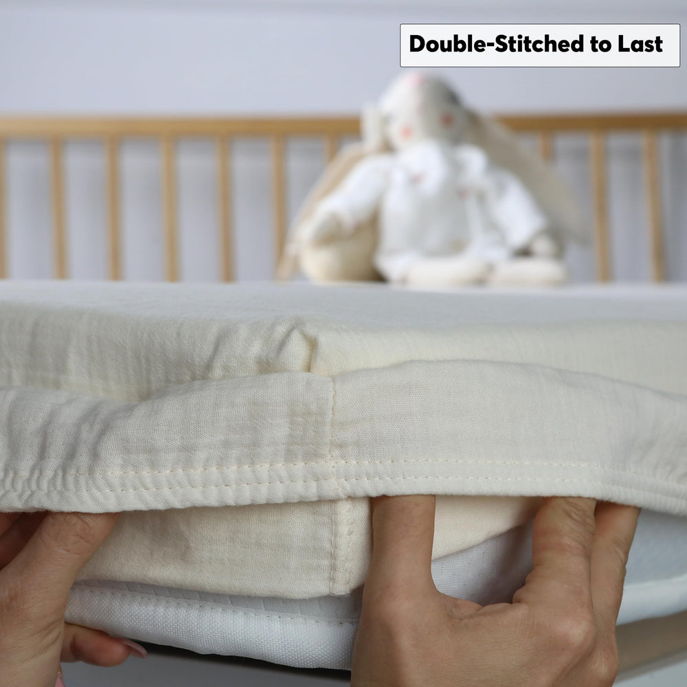 Cottonsis double-stitched edges resist wear and maintain shape after washing