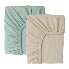 Cottonsis muslin crib sheet in vanilla ice cream tones offers gentle breathability for naps