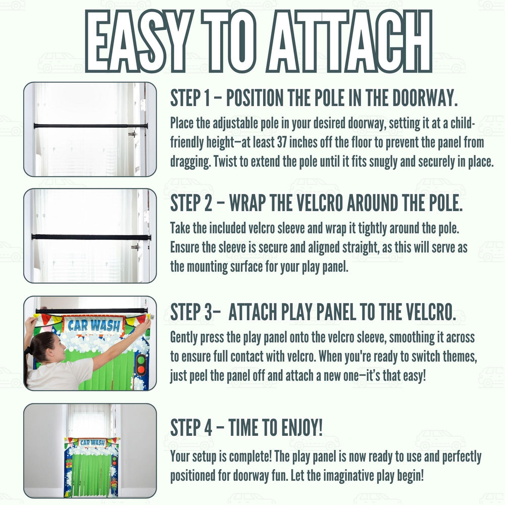 Couch Swag Play Panel double set creates a complete indoor car wash experience