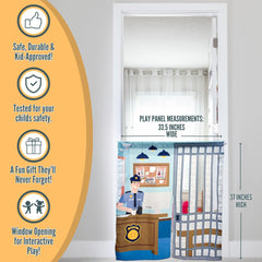 Couch Swag Play Panel Police Station supports imaginative investigations and role play.