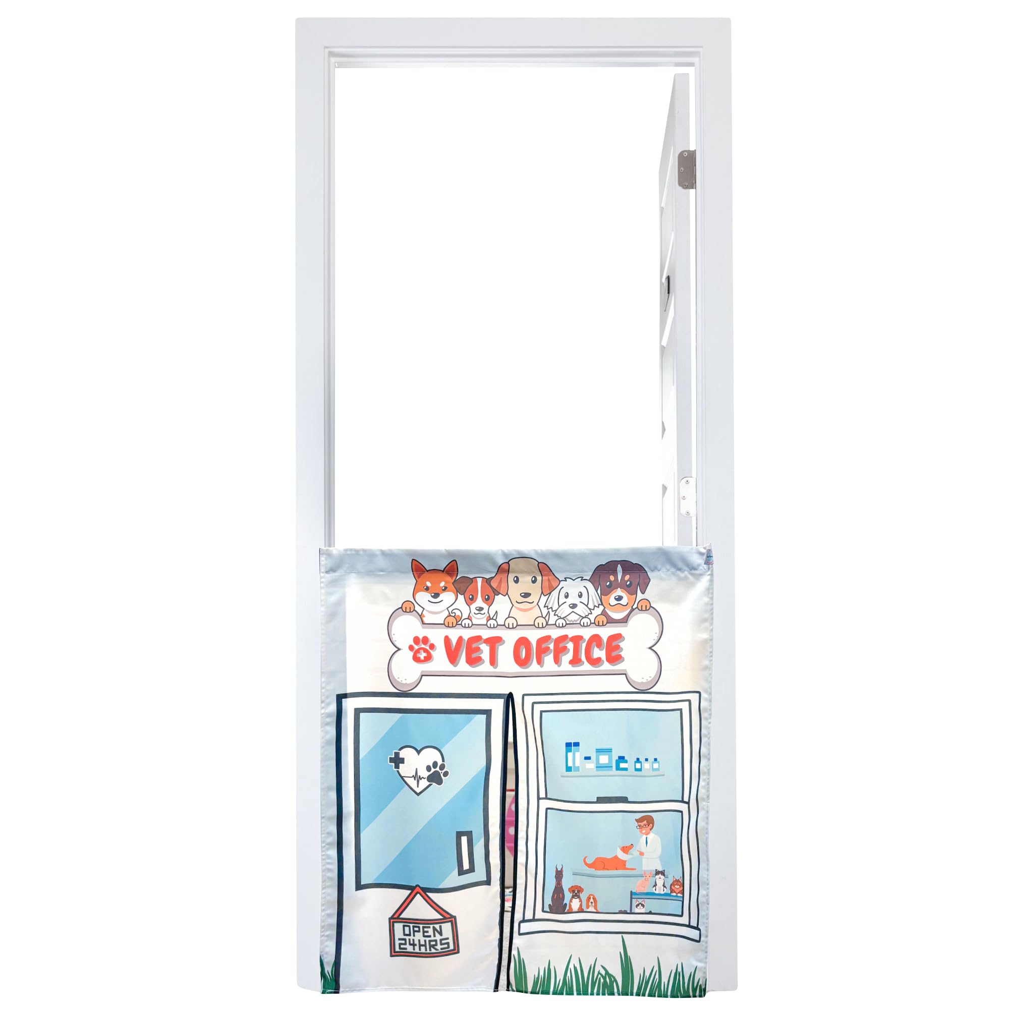 Couch Swag Vet Office play panel enables imaginative pretend play for kids