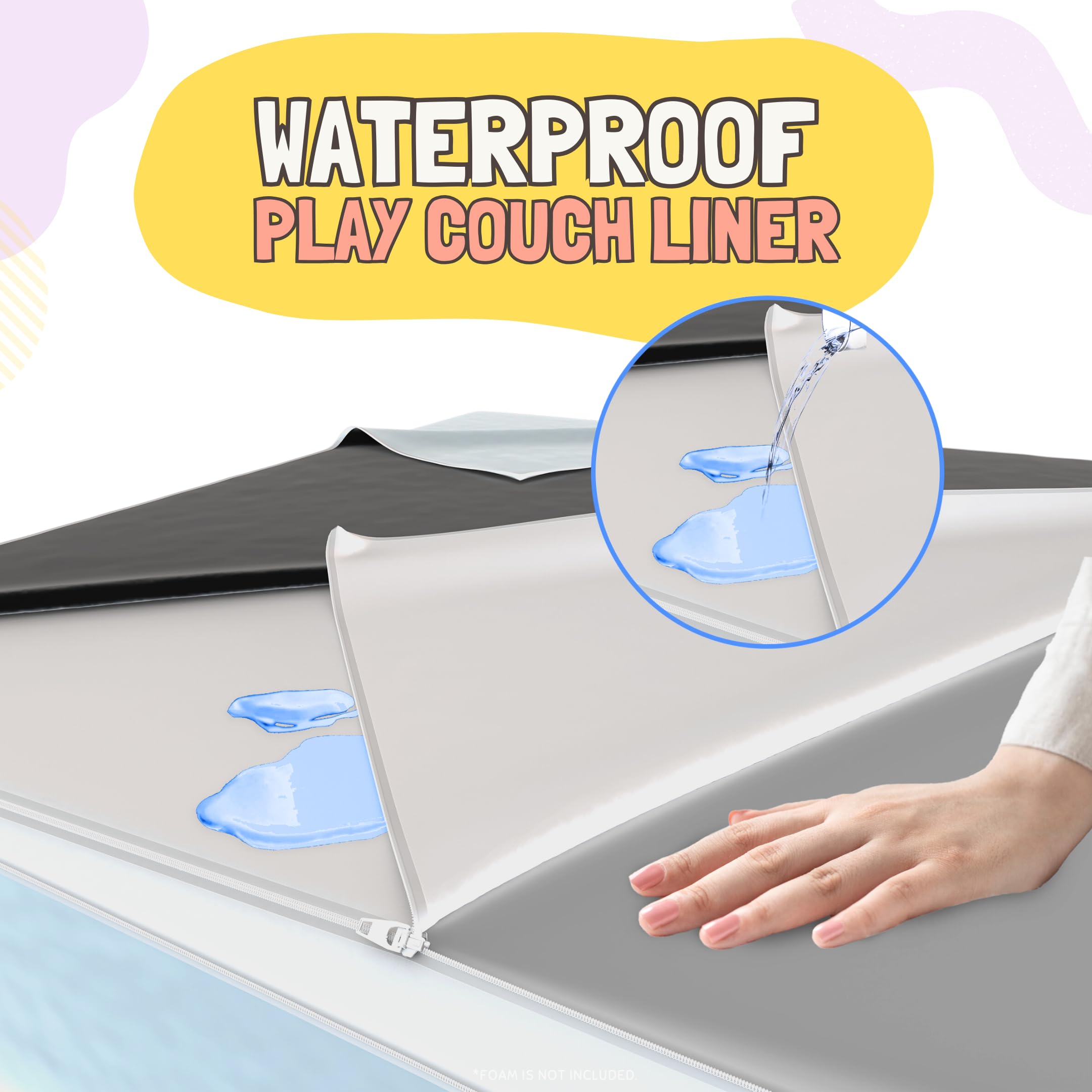 Couch Swag liner fits under current cover with no bulk or noise