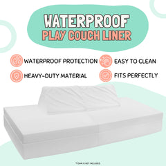 Couch Swag triangle pillow liner keeps foam dry during play sessions