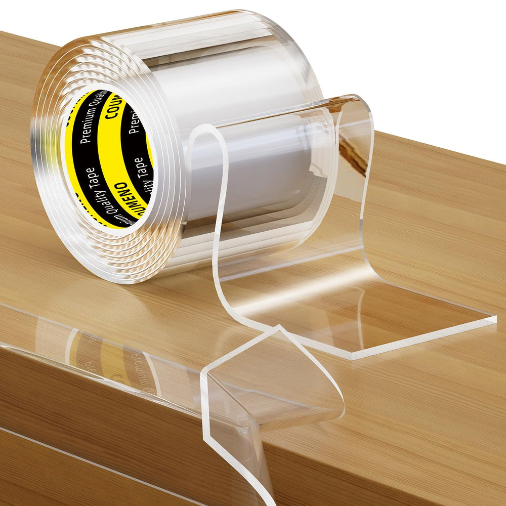 COUMENO Clear Edge Protector installed as an edge guard on furniture corners.