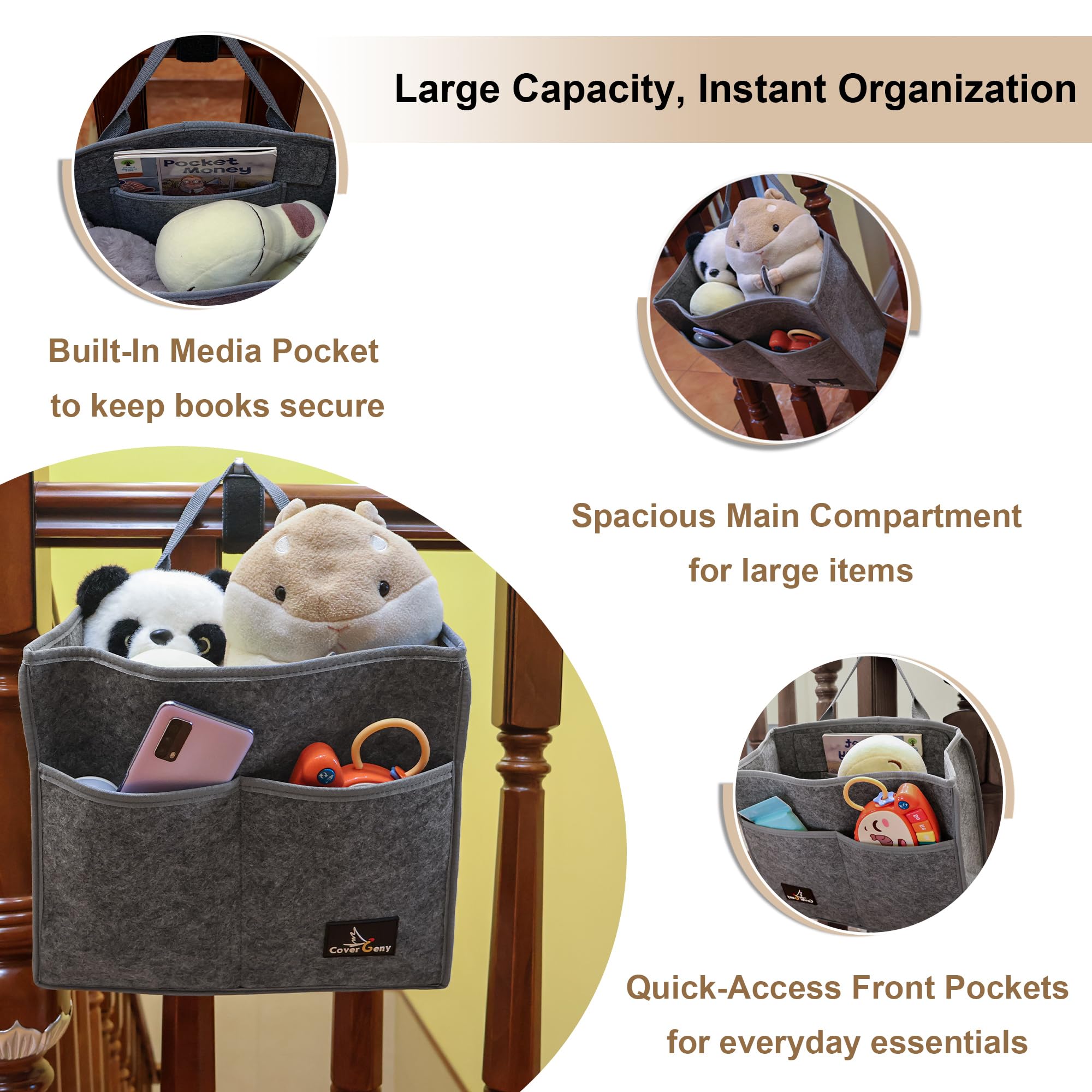 Cover Geny main-compartment stores books and small items for quick access.