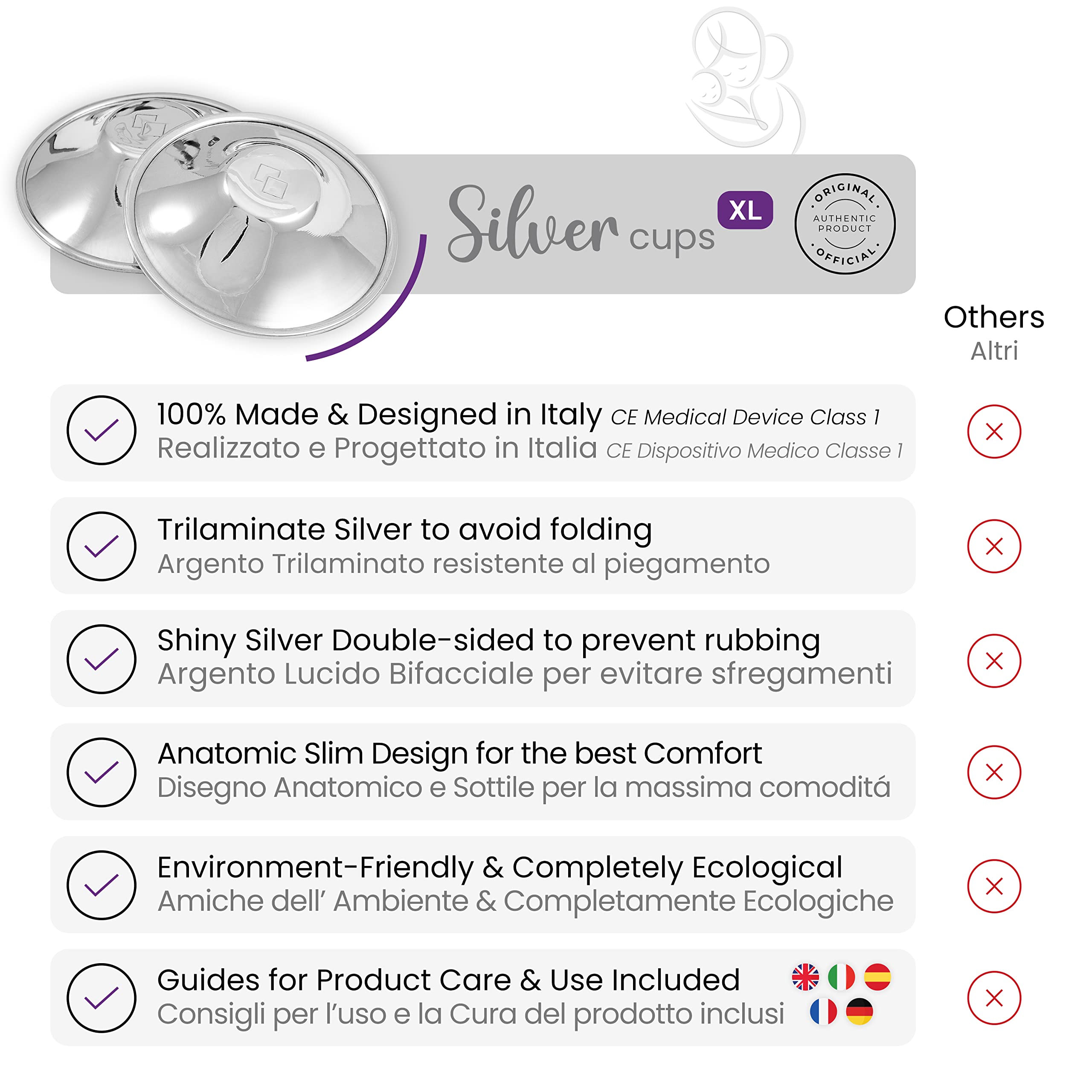 COVERbasics compatible with breast pads and other newborn essentials.