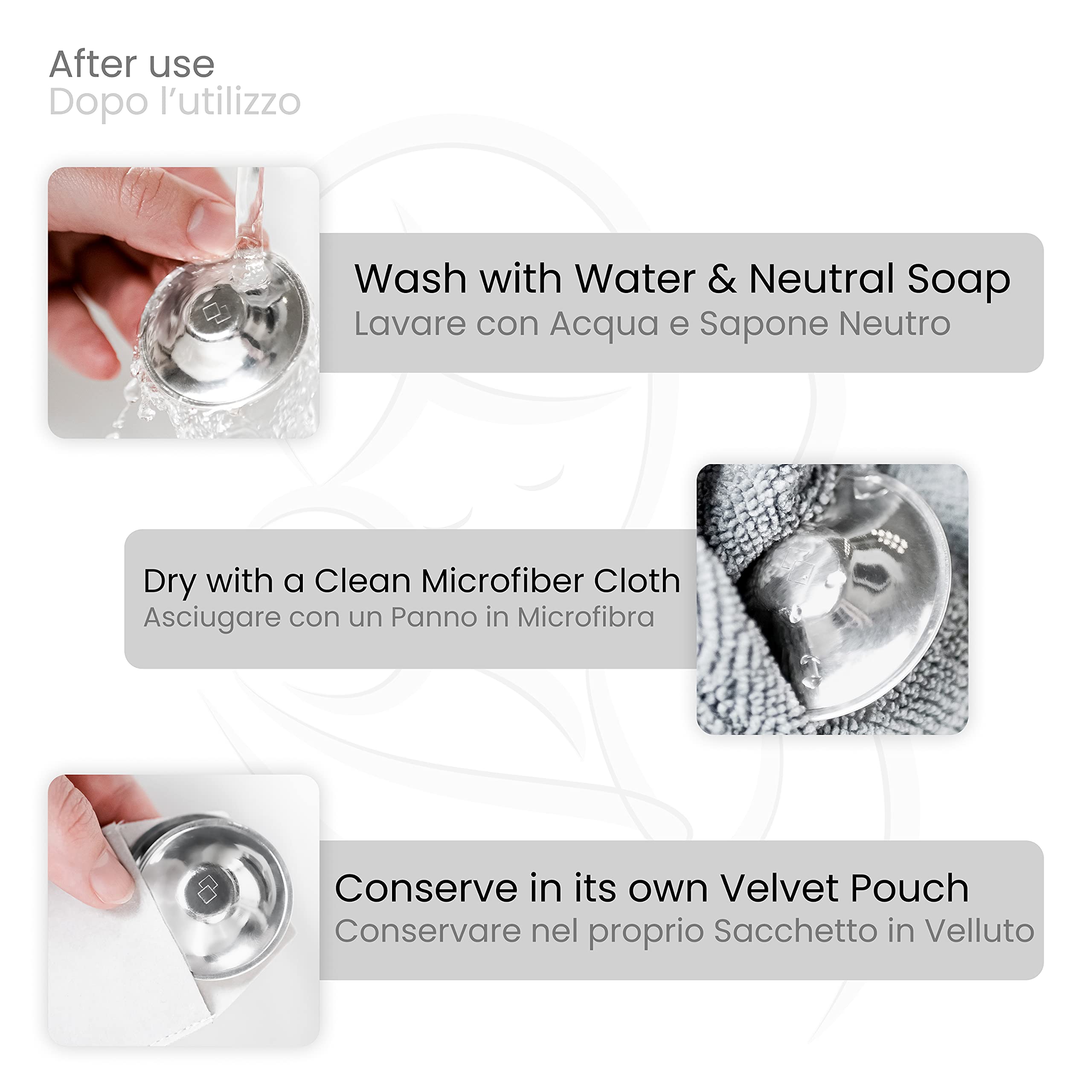 COVERbasics easy-care silver shields designed for regular use.