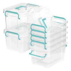 Covetree 7-pack storage bins with lids for organized pantry and quick access.