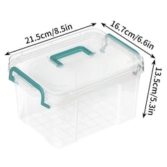 Covetree clear bin with handles for portable, easy storage.