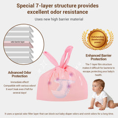 Covfresh diaper bags sized 13.7 by 6.7 inches for quick use.