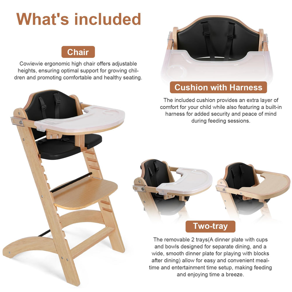 Cowiewie 10-position height adjustment supports growing child