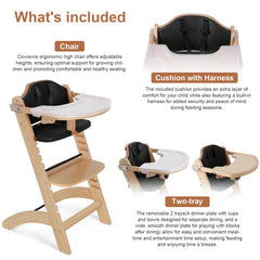 Cowiewie 10-position height adjustment supports growing child