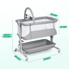 Cowiewie bassinet pi-type stability keeps the frame steady beside the bed.
