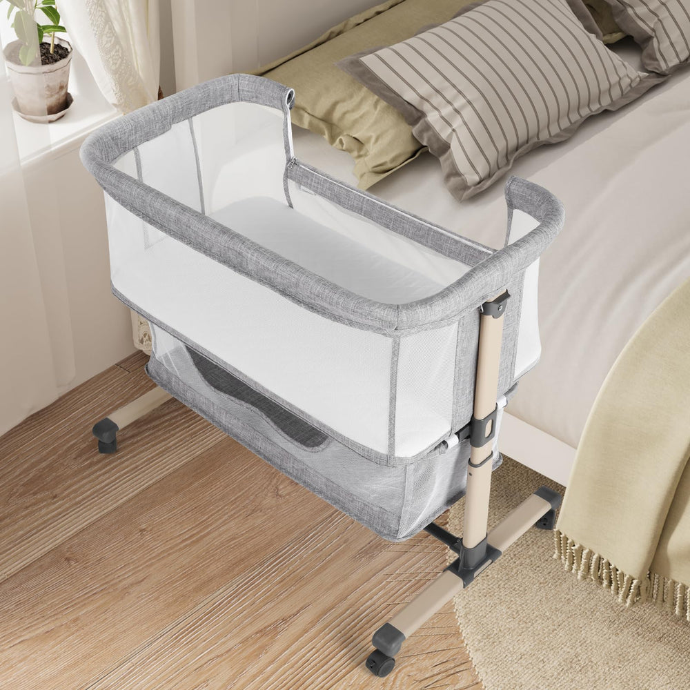 Five color options available for Cowiewie bassinet to match decor.