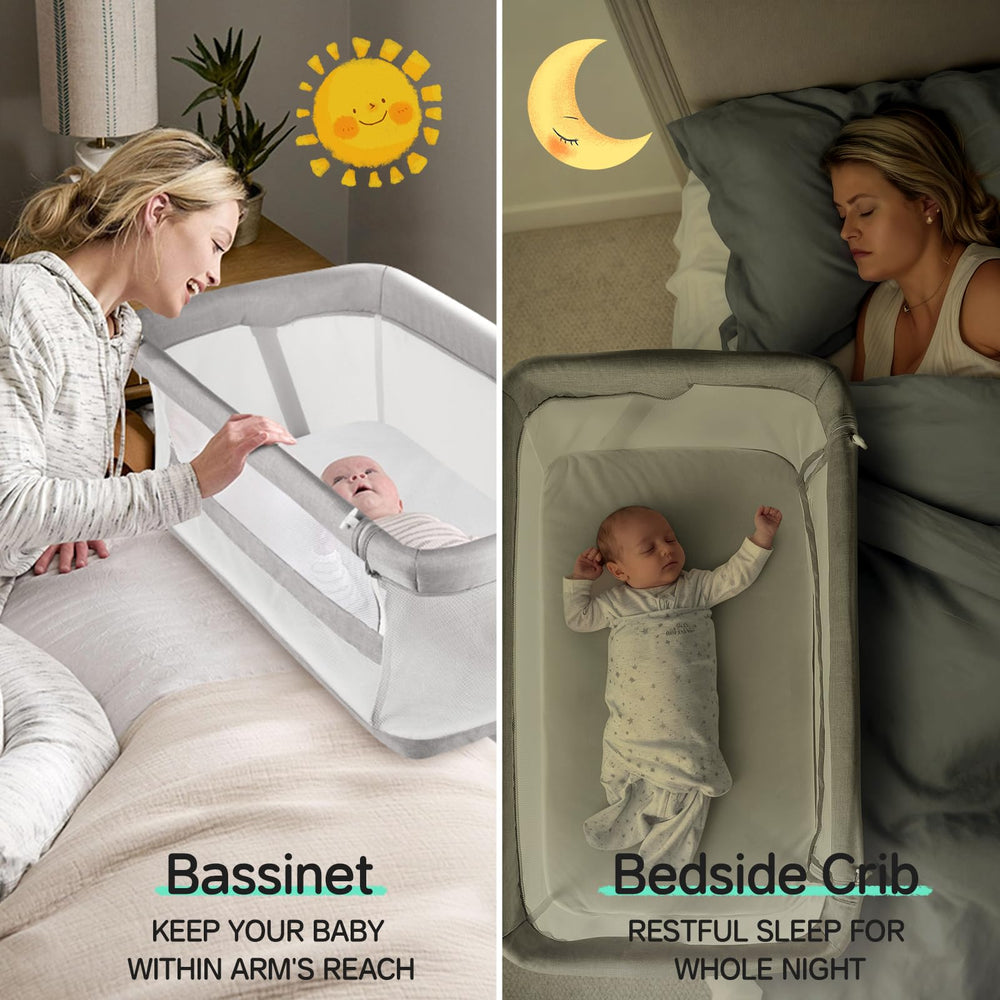 Cowiewie Bassinet is ideal for small spaces and travel.