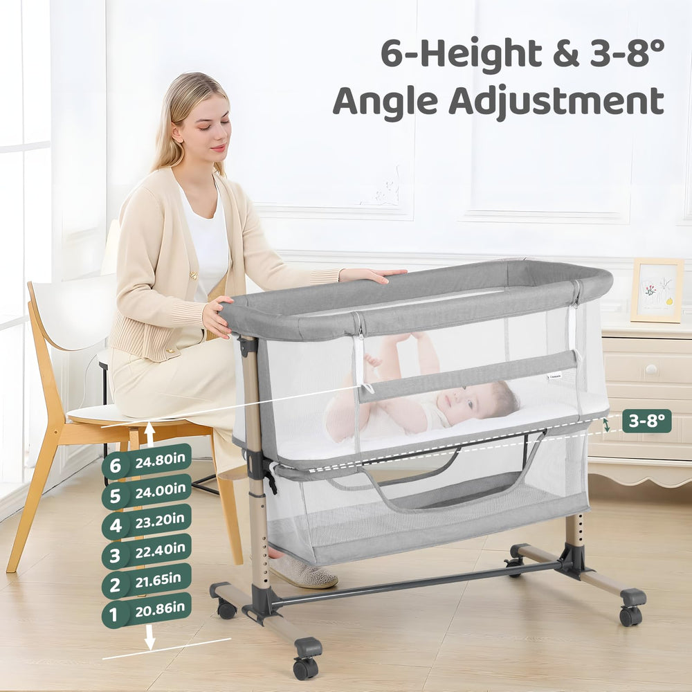 Firm, breathable mattress included with the Cowiewie bassinet.