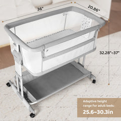 Cowiewie Bassinet rocking motion soothes fussier sleepers with gentle womb-like motion.