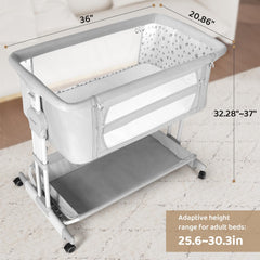 Cowiewie Bassinet rocking feature provides gentle motion for soothing.