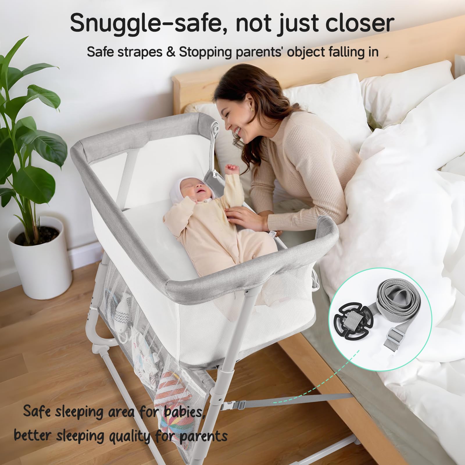 Cowiewie Bassinet's sturdy build supports safe night-time routines.